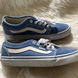 Vans Classic Blue and Cream Shoes